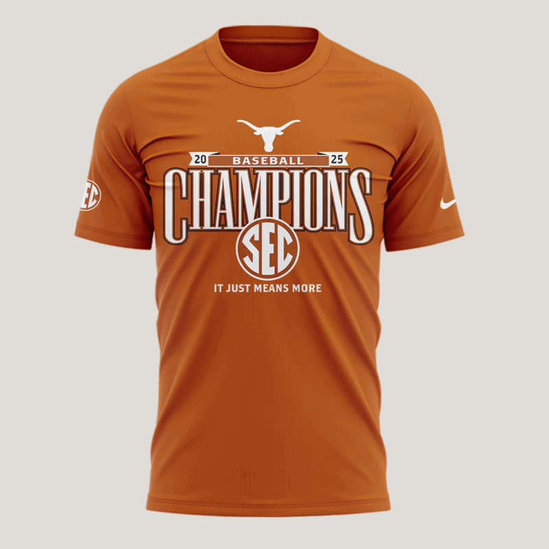 Texas Baseball SEC CHAMPIONS 2025  limited edition  T SHIRT - Image 2