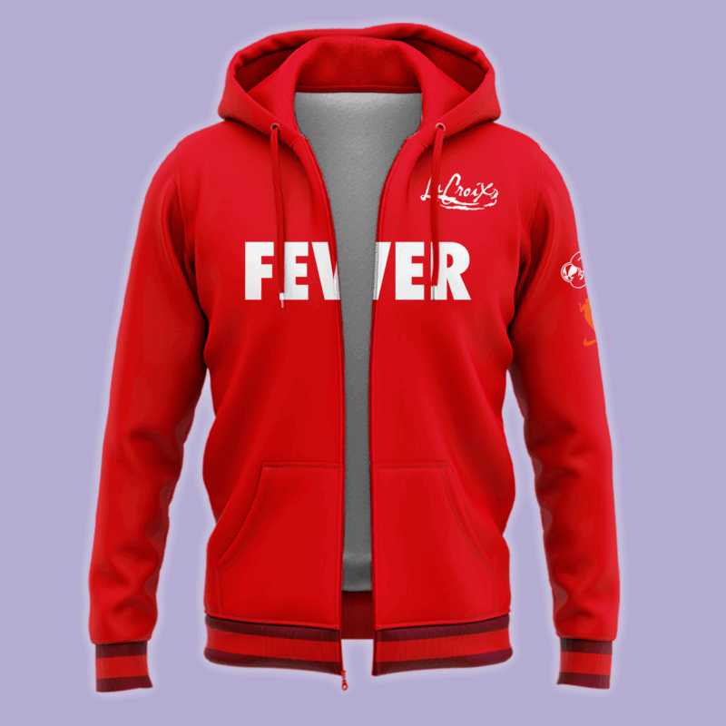 Special New Edition 2025 Indiana Fever Red Zip Hoodie - Image 2