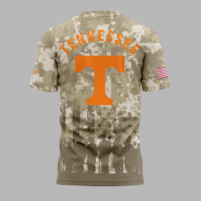 Limited Edition Tennessee Volunteers Military Appreciation Baseball Tshirt 2025 - Image 3