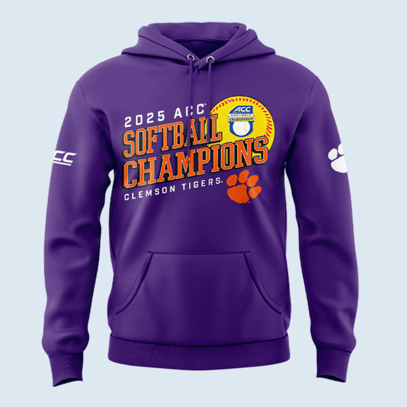 Limited Edition Clemson Softball ACC Champions Hoodie 2025 - Image 2