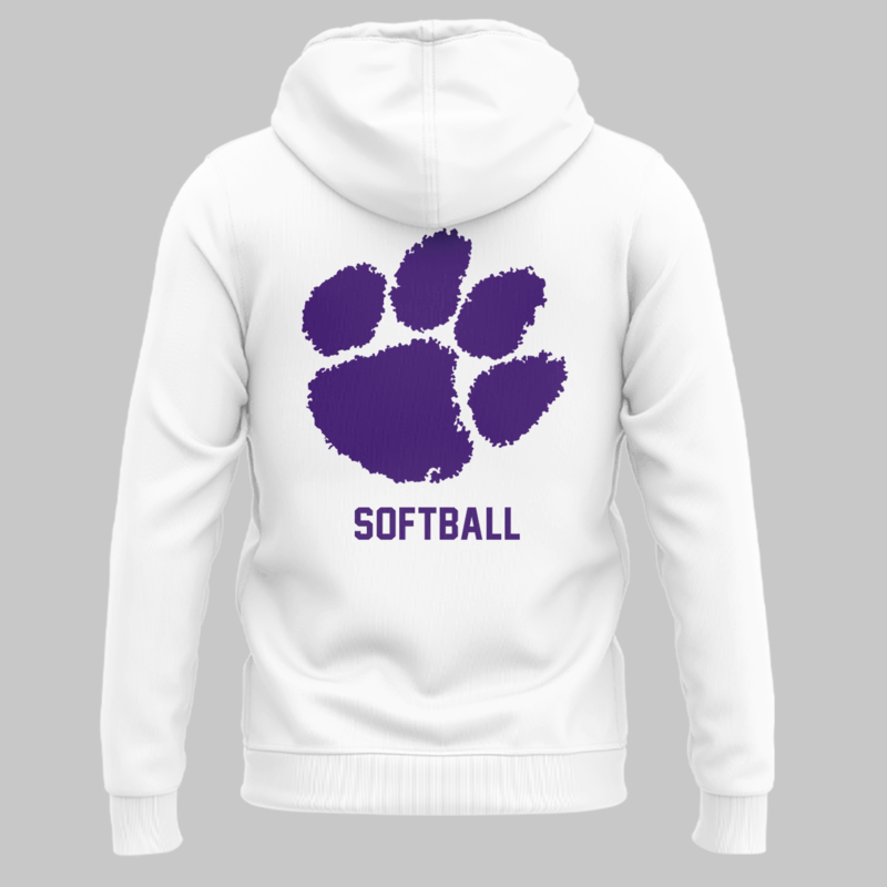 Limited Edition Clemson Softball " Why Not US" White Hoodie 2025 - Image 3