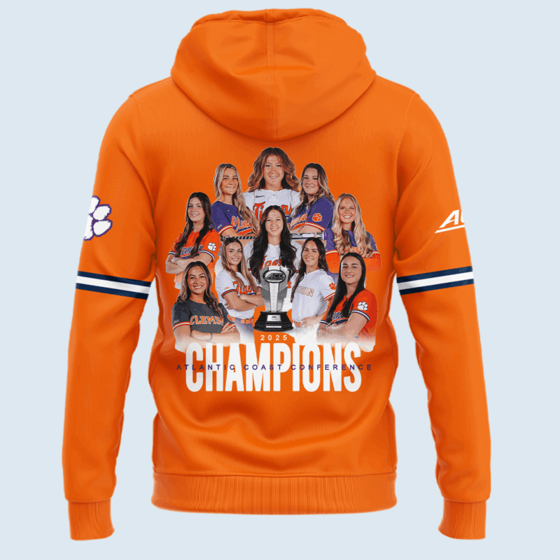 Limited Edition Clemson Softball ACC Champions Hoodie 2025 - Image 3