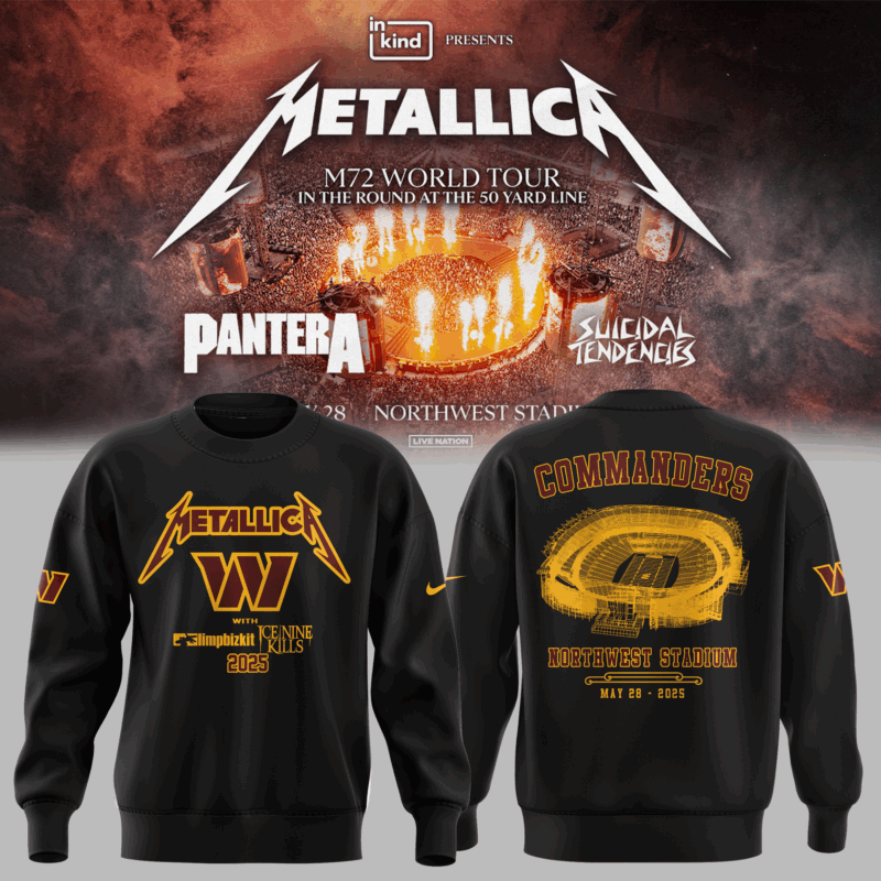 Limited Edition M72 World Tour x Washington Commanders Black Sweat 2025