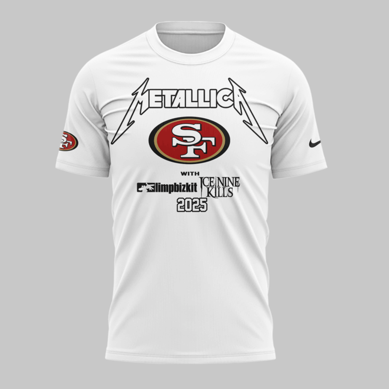 Limited Edition M72 World Tour x San Francisco 49ers White Tshirt 2025 - Image 2