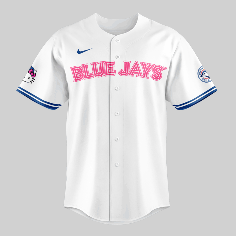 Toronto Blue Jays x Hello Kitty Special Edition 2025 BASEBALL JERSEY - Image 2