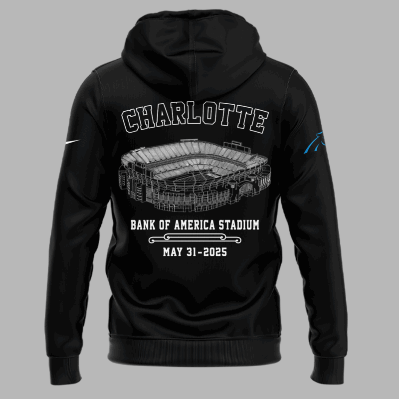 Limited Edition M72 World Tour x Carolina Panthers Black Hoodie 2025 - Image 3