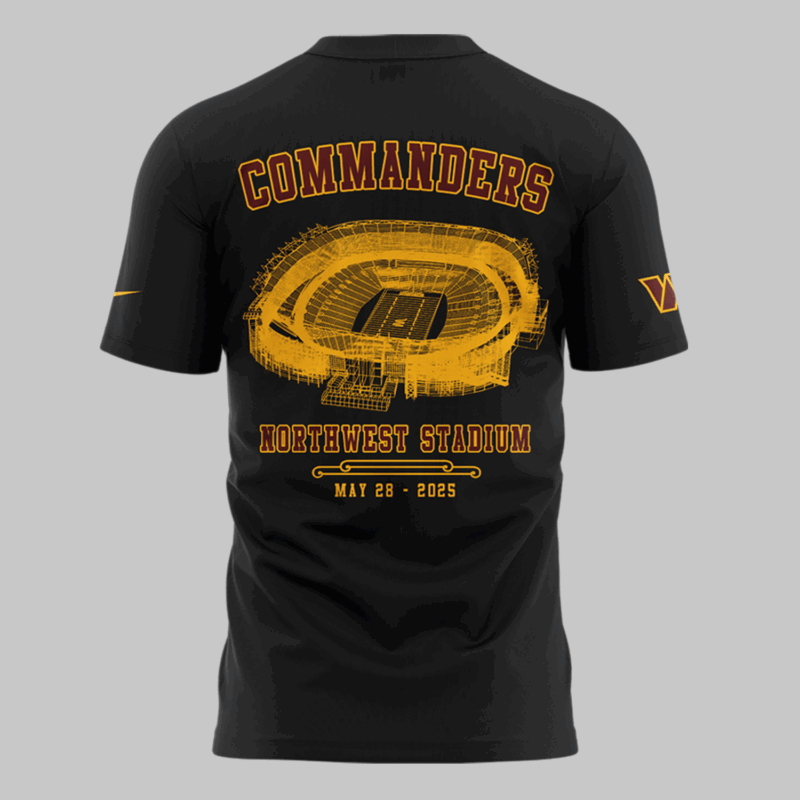 Limited Edition M72 World Tour x Washington Commanders Black Tshirt 2025 - Image 3