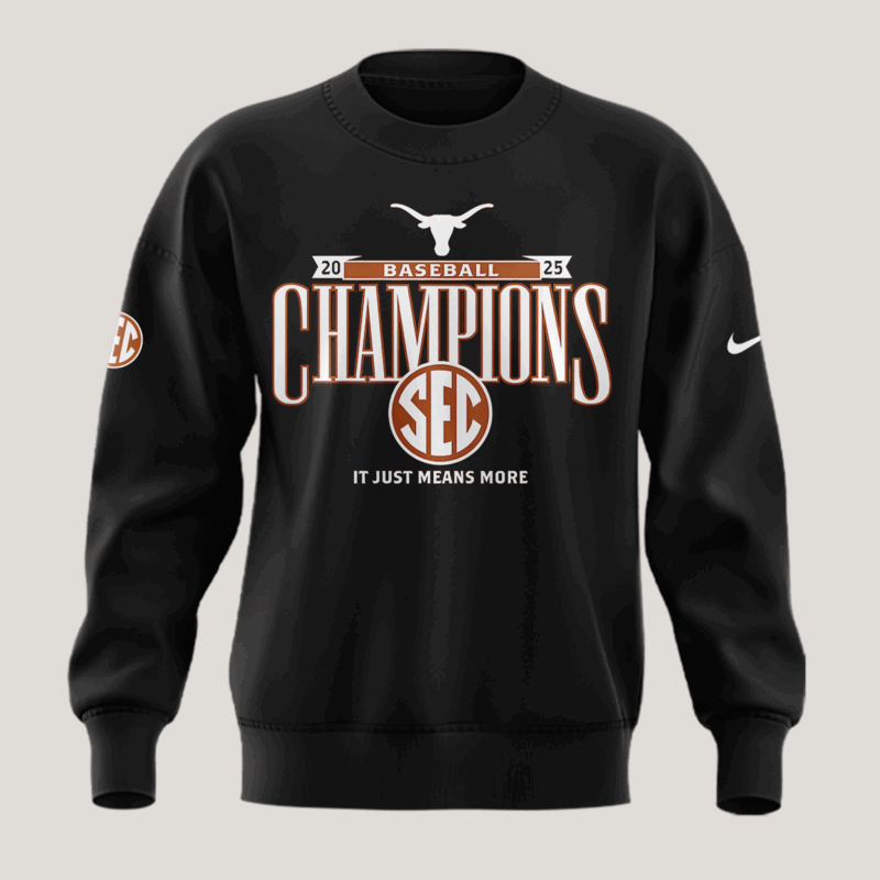 Texas Baseball SEC CHAMPIONS 2025  limited edition  SWEATSHIRT - Image 2
