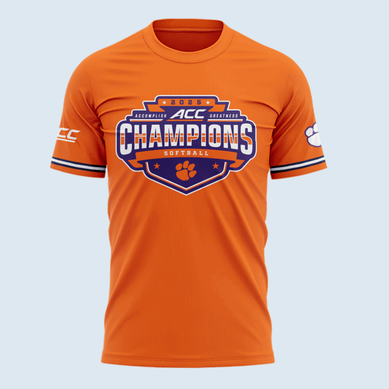 Limited Edition Clemson Softball ACC Champions Tshirt 2025 - Image 2