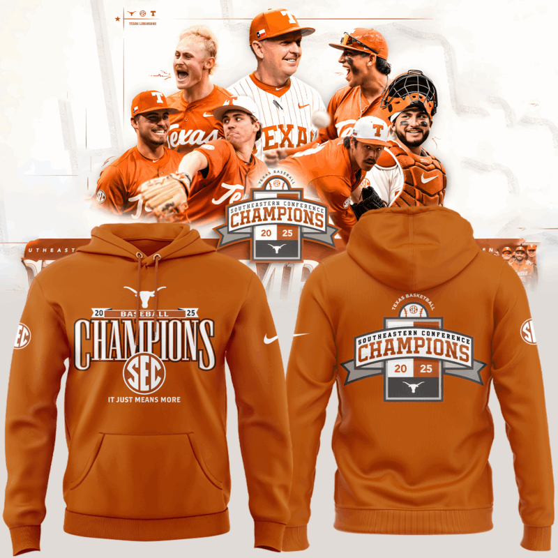 Texas Baseball SEC CHAMPIONS 2025  limited edition  Hoodie