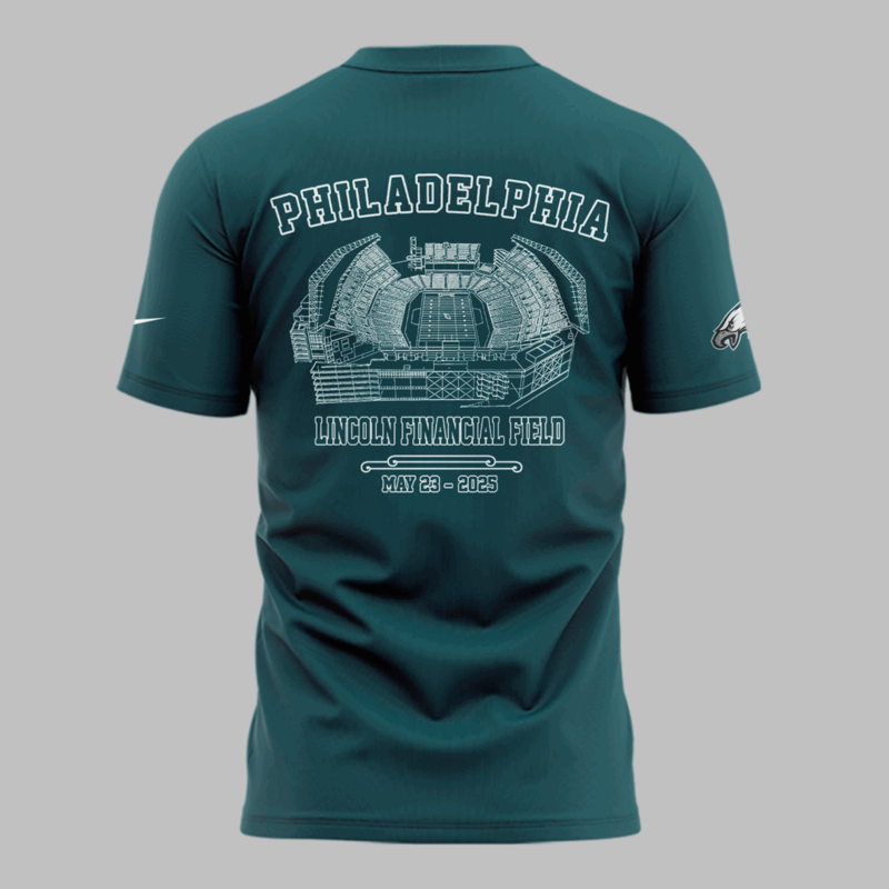 Limited Edition M72 World Tour x Philadelphia Eagles Tshirt 2025 - Image 3