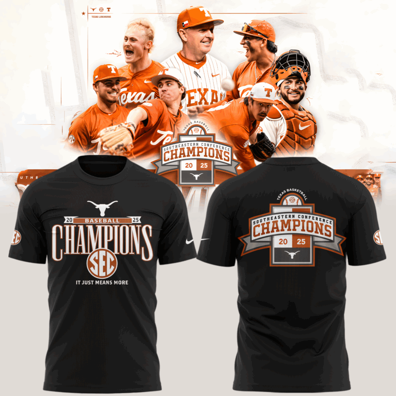 Texas Baseball SEC CHAMPIONS 2025  limited edition  T SHIRT