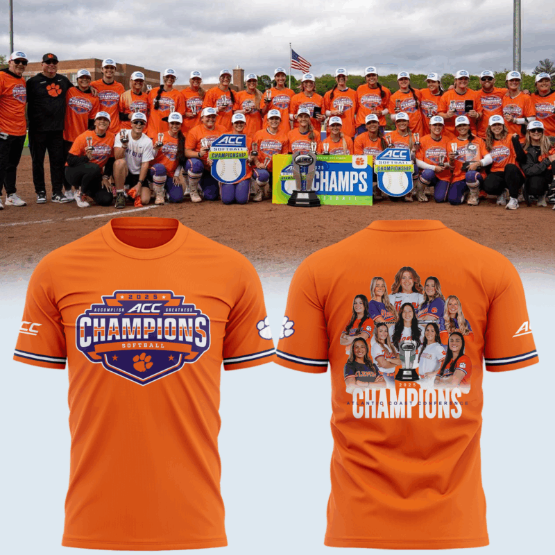 Limited Edition Clemson Softball ACC Champions Tshirt 2025