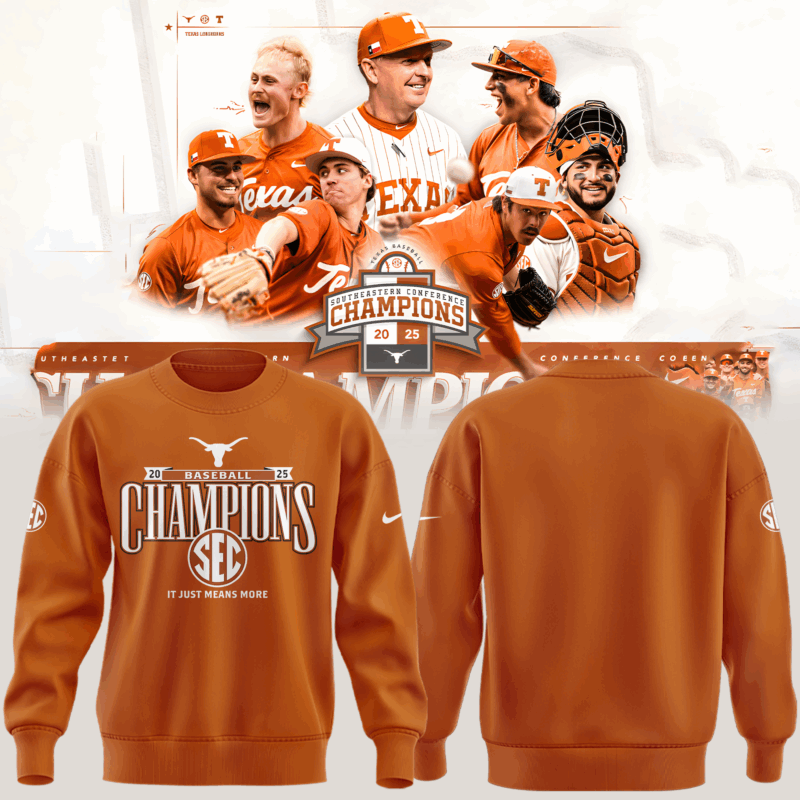 Texas Baseball SEC CHAMPIONS 2025  limited edition  SWEATSHIRT