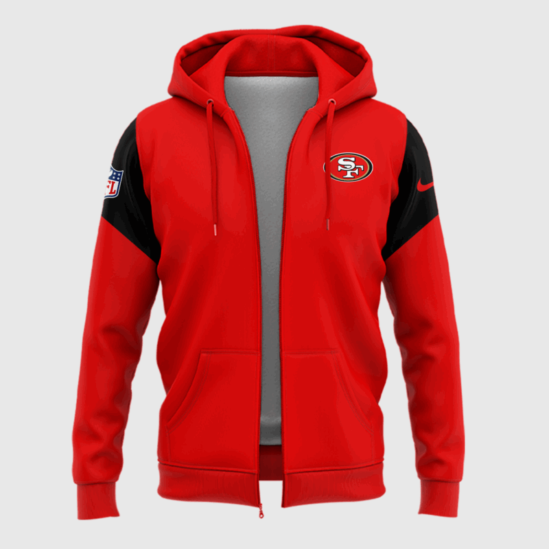 Limited Edition San Francisco 49ers Red ZipHoodie 2025 - Image 2