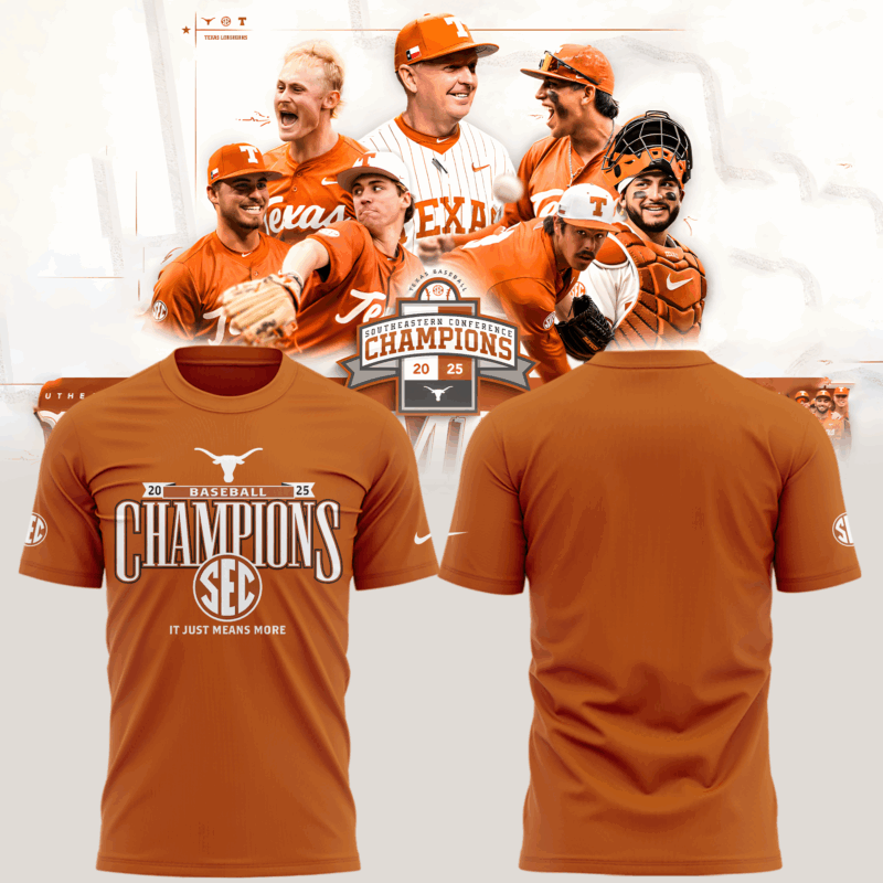 Texas Baseball SEC CHAMPIONS 2025  limited edition  T SHIRT