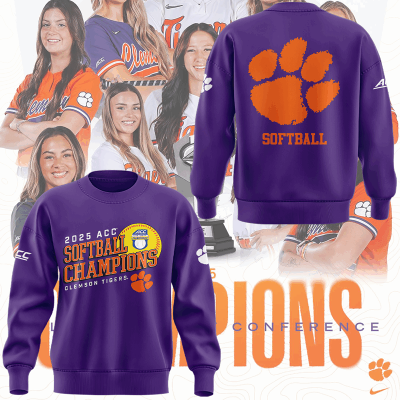 Limited Edition Clemson Softball ACC Champions Sweat 2025