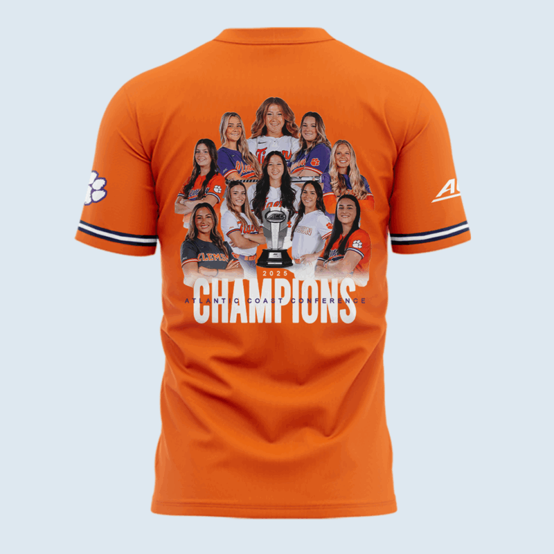Limited Edition Clemson Softball ACC Champions Tshirt 2025 - Image 3