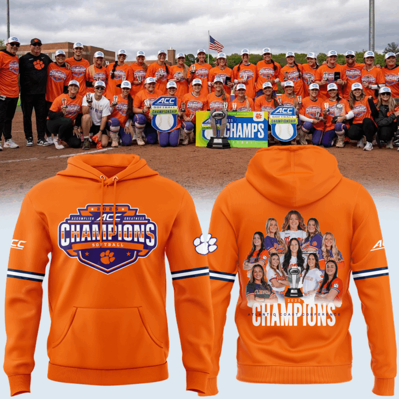 Limited Edition Clemson Softball ACC Champions Hoodie 2025