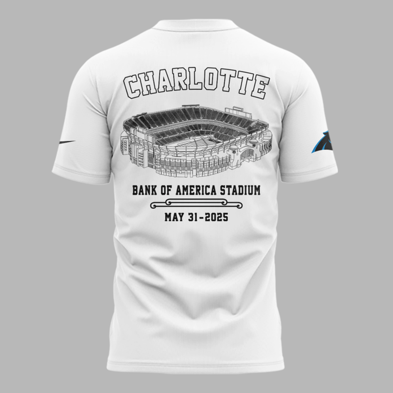 Limited Edition M72 World Tour x Carolina Panthers Tshirt 2025 - Image 3