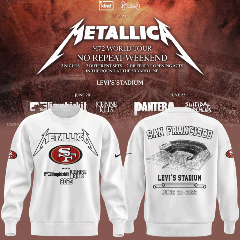 Limited Edition M72 World Tour x San Francisco 49ers White Sweat 2025