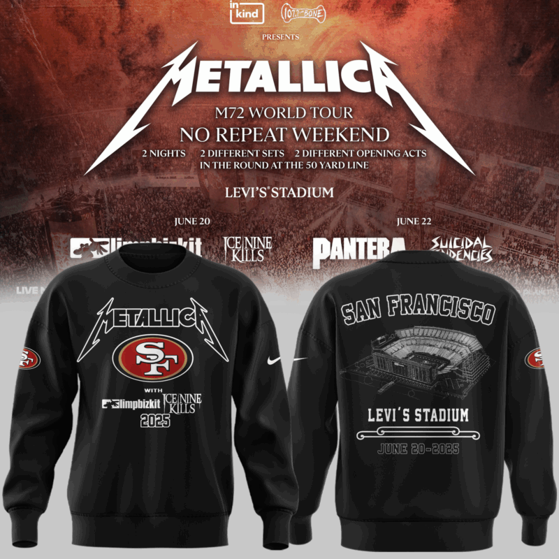 Limited Edition M72 World Tour x San Francisco 49ers Black Sweat 2025