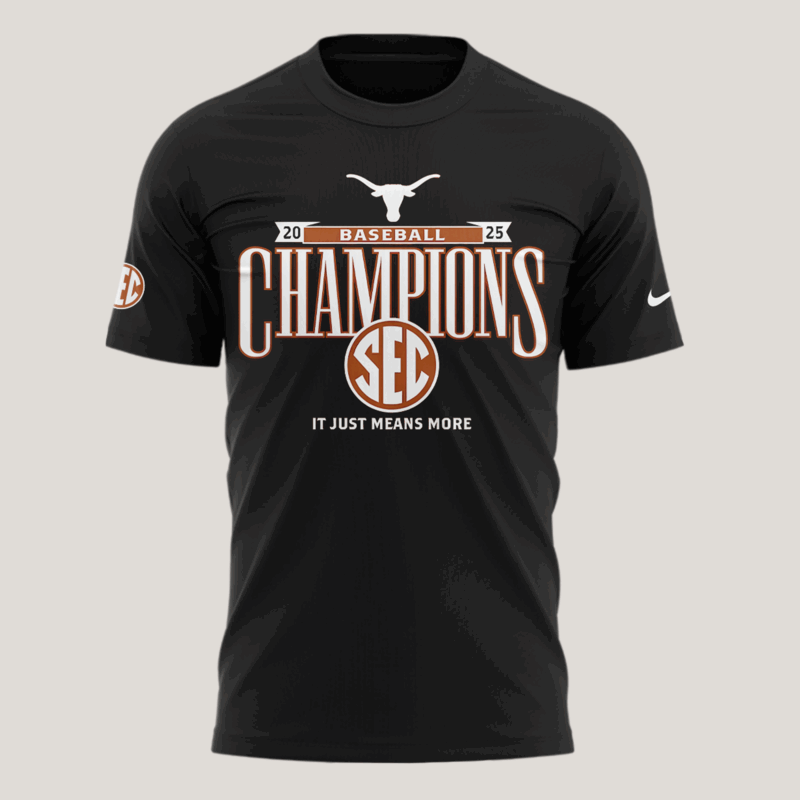 Texas Baseball SEC CHAMPIONS 2025  limited edition  T SHIRT - Image 2