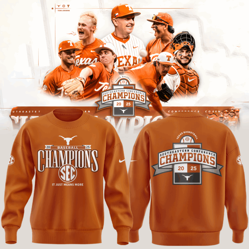 Texas Baseball SEC CHAMPIONS 2025  limited edition  SWEATSHIRT