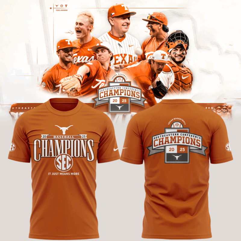 Texas Baseball SEC CHAMPIONS 2025  limited edition  T SHIRT