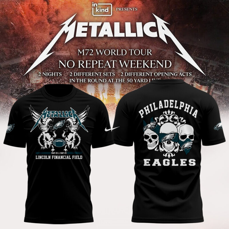 Special New M72 World Tour x Philadelphia Eagles Tshirt 2025