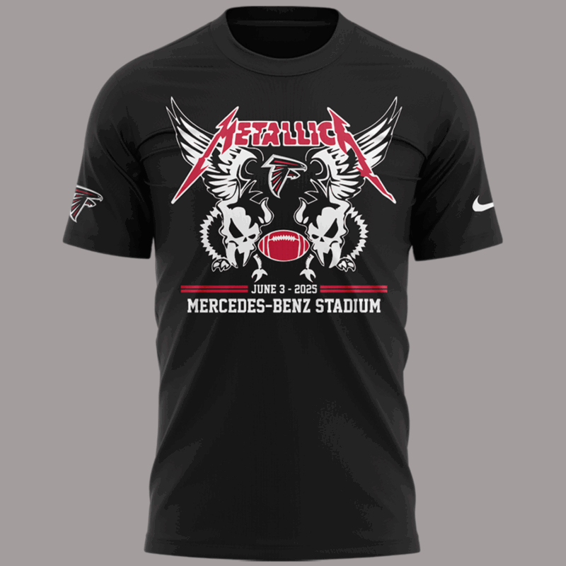 Limited Edition M72 World Tour x Atlanta Falcons Black Tshirt 2025 - Image 2