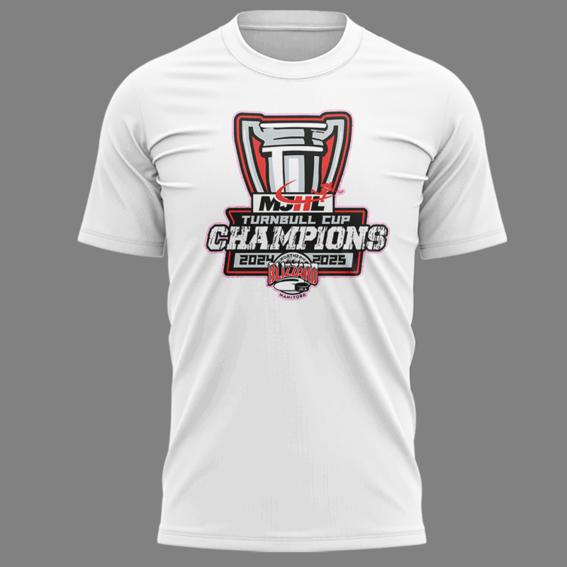 Special Edition Northern Manitoba Blizzard T-Shirt Turnbull Cup Champions! - Image 2