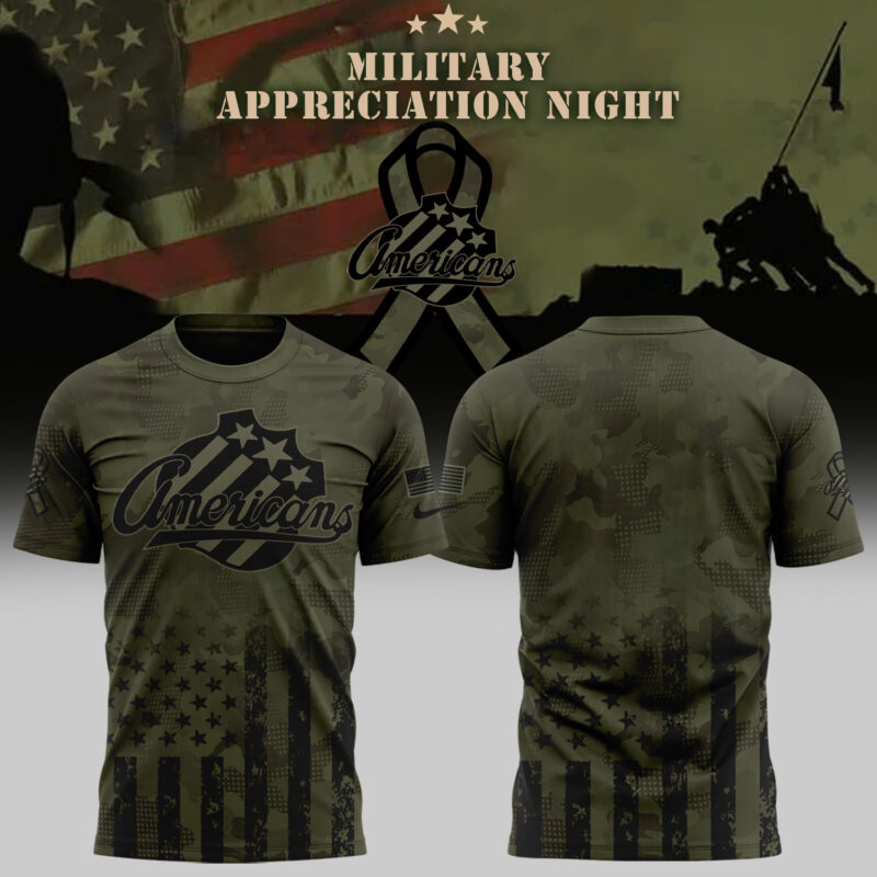 Limited Edition Rochester Americans x Military Appreciation Tshirt 2025