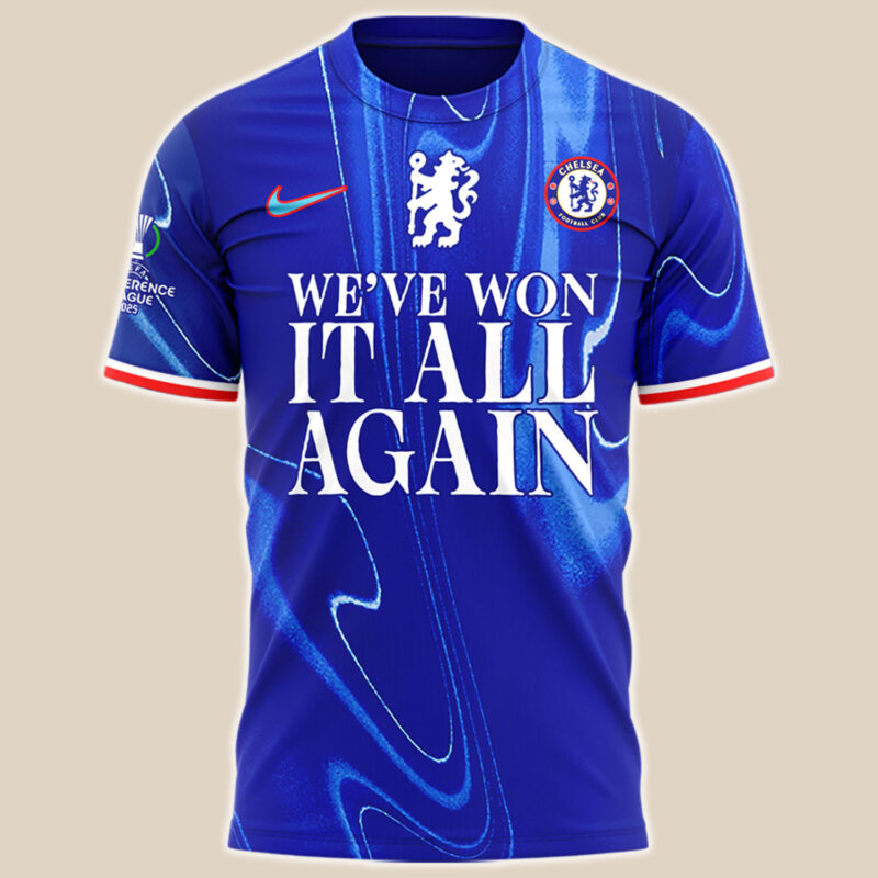 Chelsea UECL Winners Limited Edition 2025 T shirt - Image 2