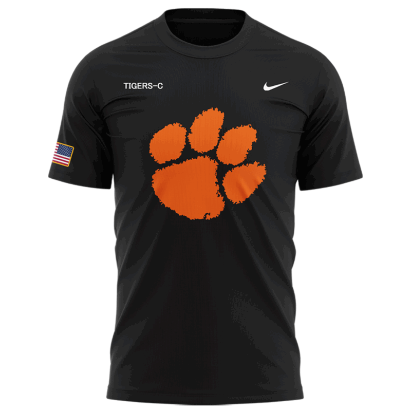 Limited Edition Clemson Softball Military Appreciation Black Tshirt - Image 2