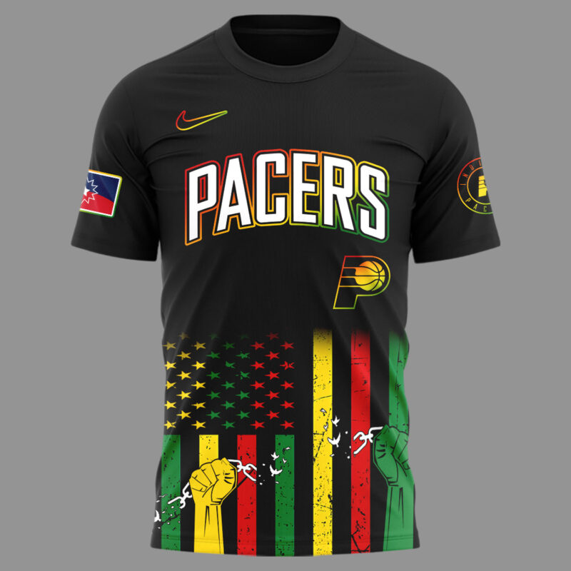 Special New Edition Indiana Pacers JuneTeenth Freedom Tshirt 2025 - Image 2