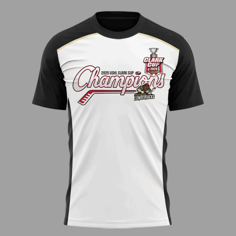 Special New T-Shirt Muskegon Lumberjacks Clark Cup Champions 2025 For Fans - Image 2