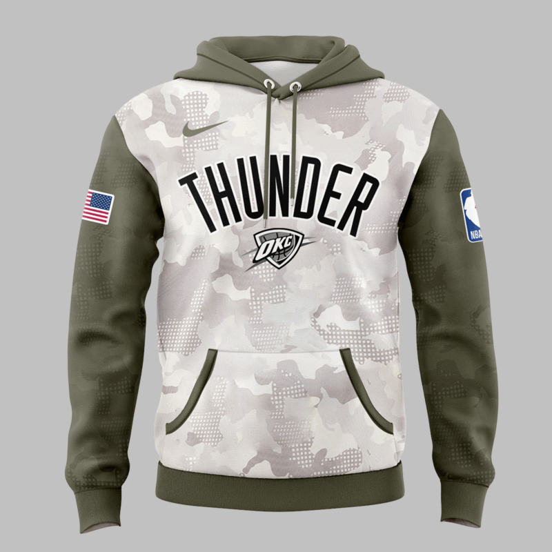 Special New Oklahoma City Thunder Memorial Day Hoodie 2025 - Image 2
