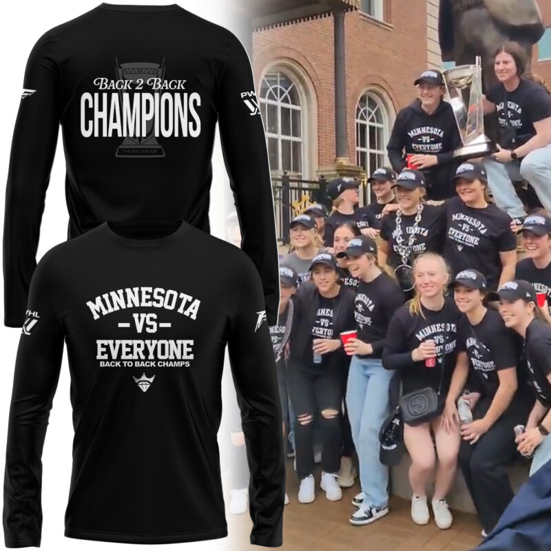 Special 2025 Back 2 Back Champions Minnesota Frost Long Sleeve Shirt
