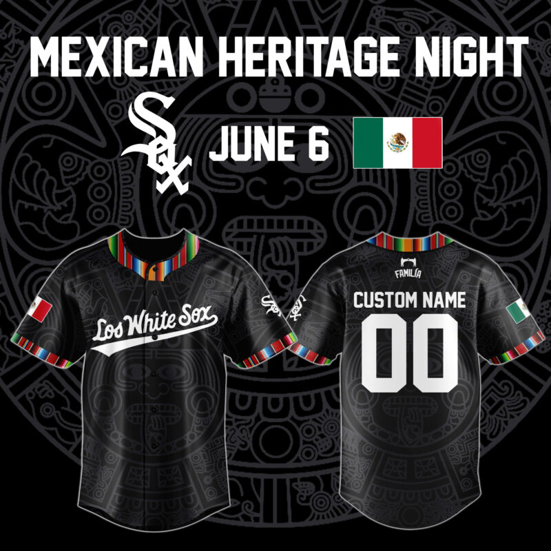 3.Special Edition Chicago White Sox Mexican Heritage Night Jersey 2025