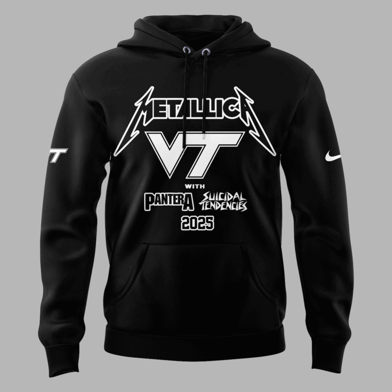 Limited Edition M72 World Tour x Virginia Tech Hokies Black Hoodie 2025 - Image 2