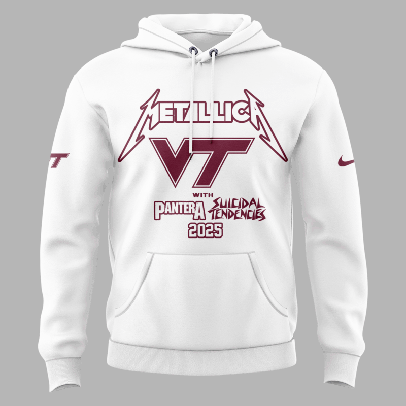 Limited Edition M72 World Tour x Virginia Tech Hokies White Hoodie 2025 - Image 2