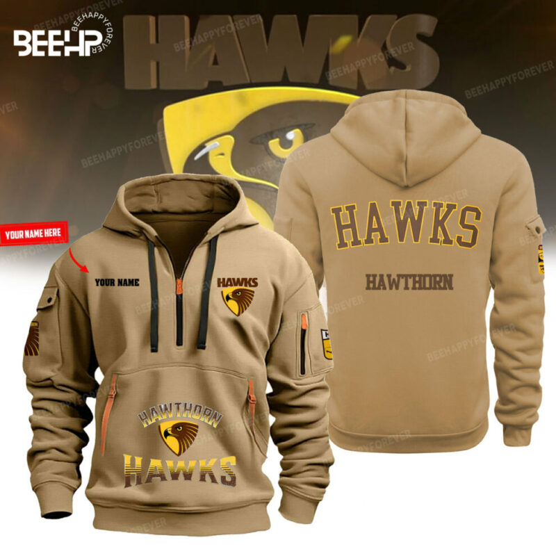 Hawthorn Hawks Quarter Zipper Hoodie - Image 4