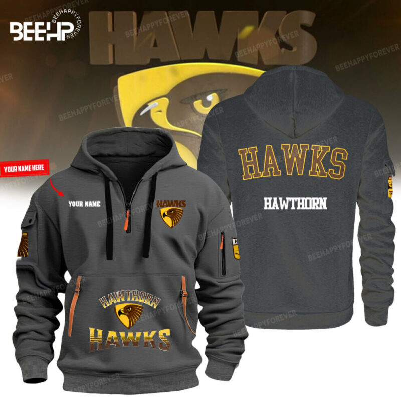 Hawthorn Hawks Quarter Zipper Hoodie - Image 6