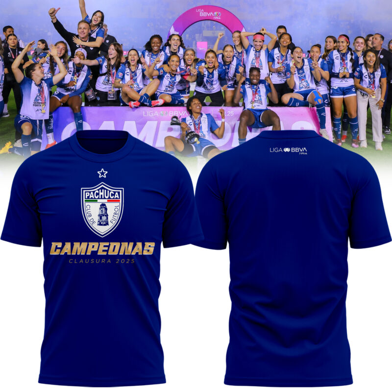 Camiseta del Club Pachuca Femenil CAMPEONAS Clausura I