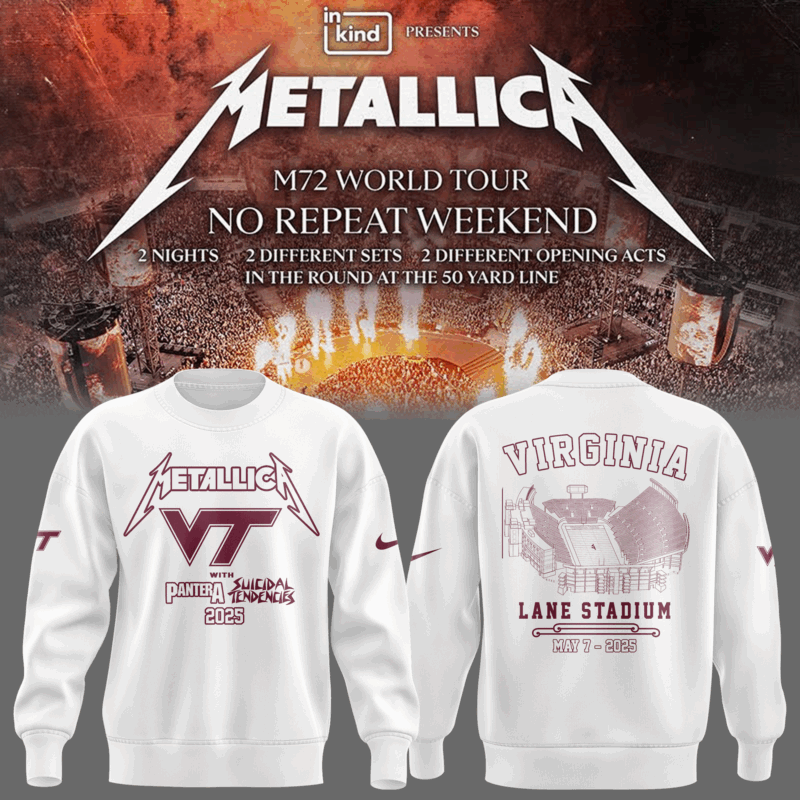 Limited Edition M72 World Tour x Virginia Tech Hokies White Sweat 2025