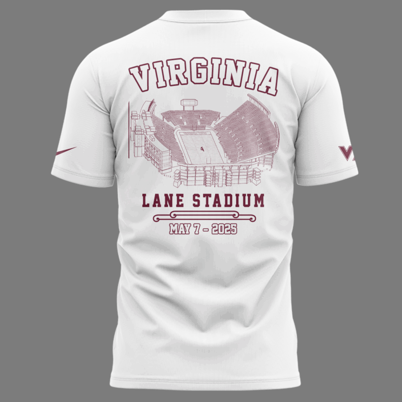 Limited Edition M72 World Tour x Virginia Tech Hokies White Tshirt 2025 - Image 3