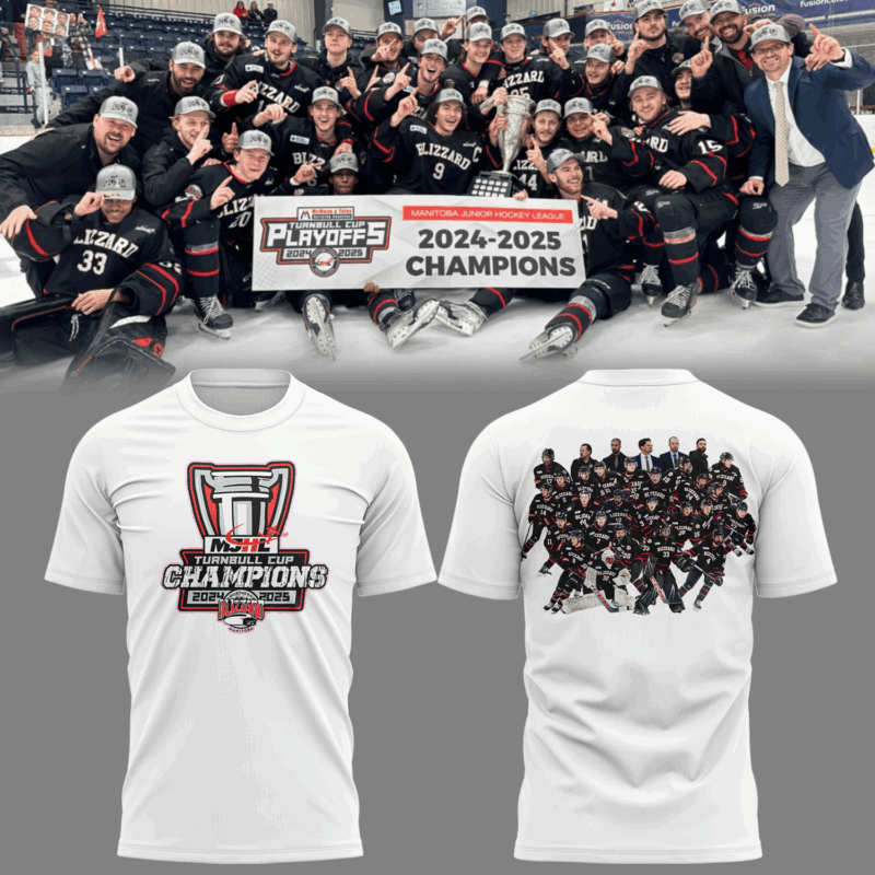 Special Edition Northern Manitoba Blizzard T-Shirt Turnbull Cup Champions!
