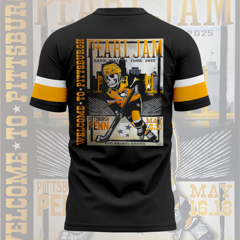 Limited Edition Pittsburgh Penguins Dark Matter Tour Tshirt 2025 - Image 3