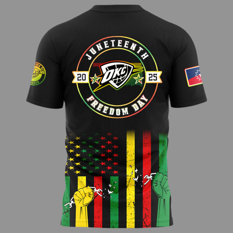 Limited Edition OKC Thunder June Nineteenth Tshirt 2025 - Image 3